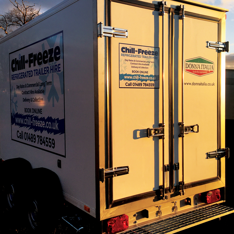 Chill-freeze refridgerated trailer hire